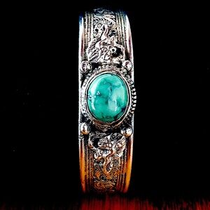 $264  Vintage Estate Sterling Silver Cuff  No Marks